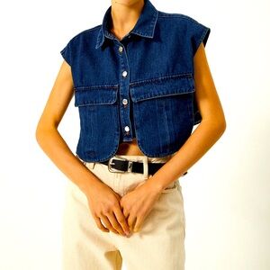 Denim crop top